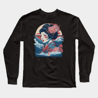 Geisha Sea Long Sleeve T-Shirt